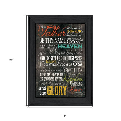 The Lords Prayer 3 Black Framed Print Wall Art HomeRoots