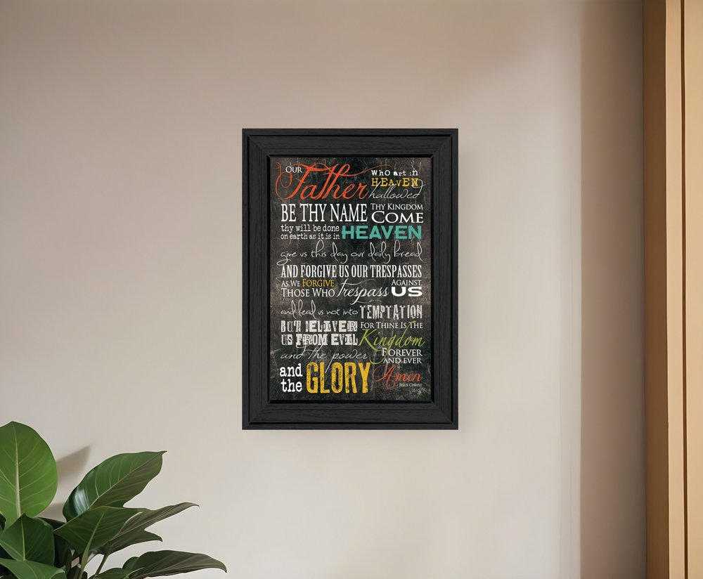 The Lords Prayer 3 Black Framed Print Wall Art HomeRoots