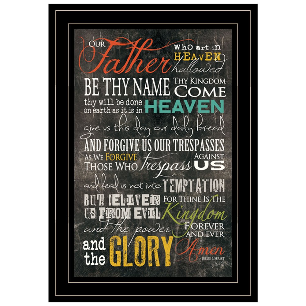 The Lords Prayer 4 Black Framed Print Wall Art HomeRoots