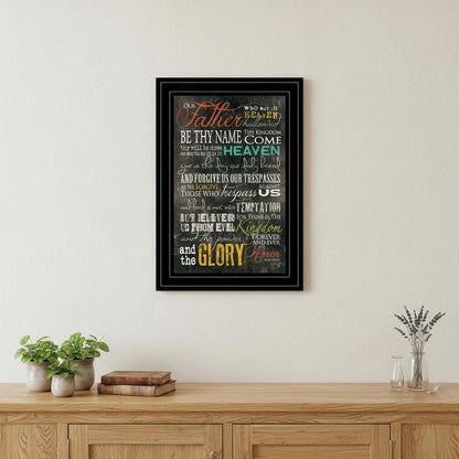 The Lords Prayer 4 Black Framed Print Wall Art HomeRoots
