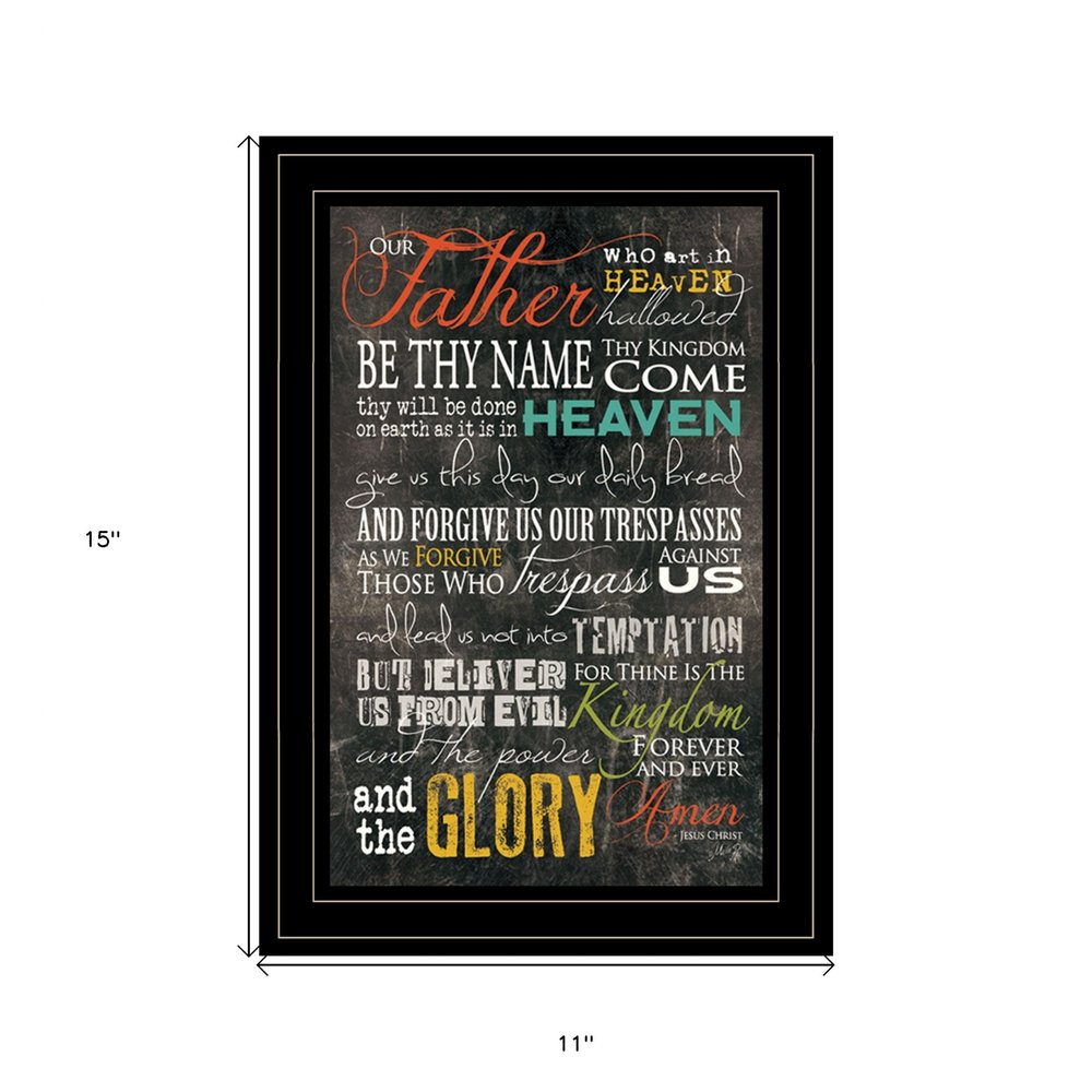 The Lords Prayer 4 Black Framed Print Wall Art HomeRoots