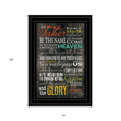The Lords Prayer 4 Black Framed Print Wall Art HomeRoots