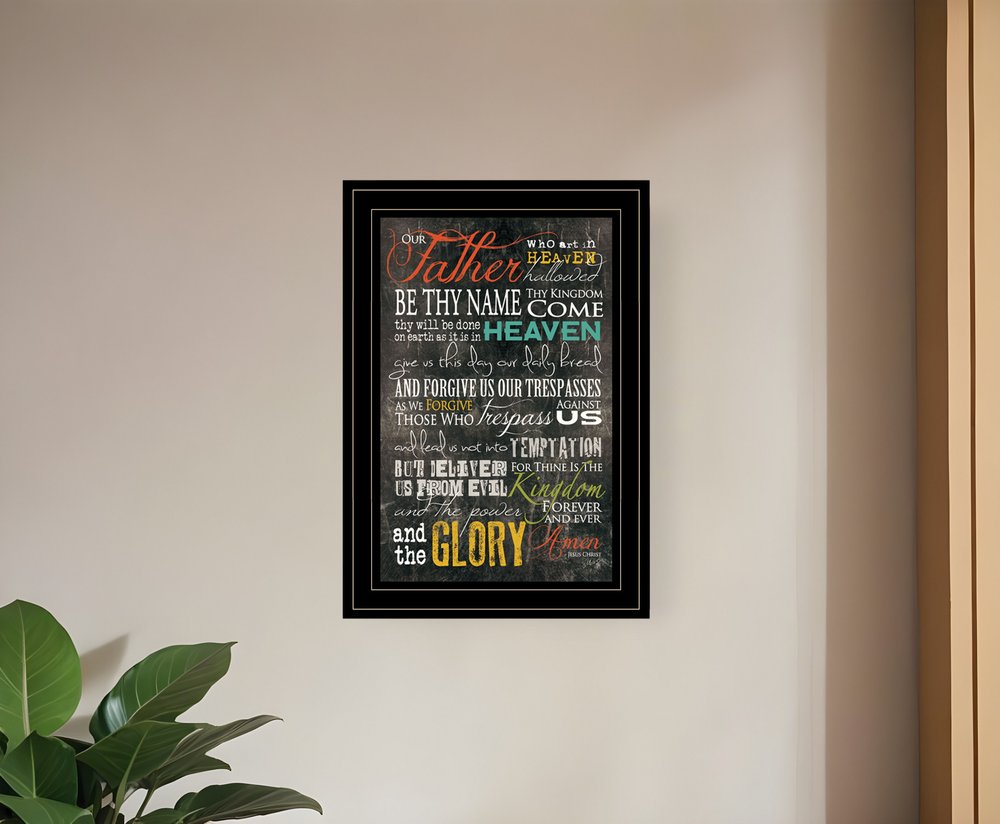 The Lords Prayer 4 Black Framed Print Wall Art HomeRoots