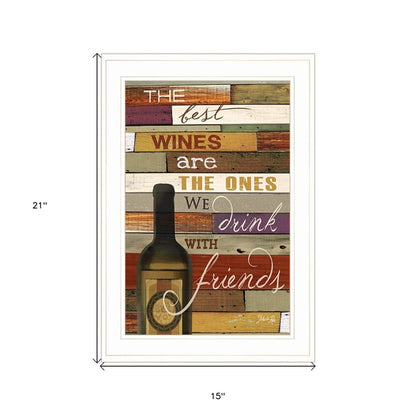 Wine With Friends White Framed Print Wall Art HomeRoots