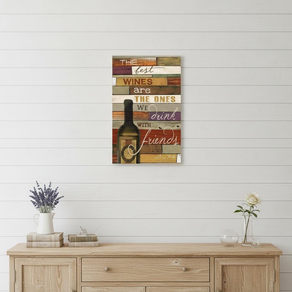 Wine With Friends White Framed Print Wall Art HomeRoots
