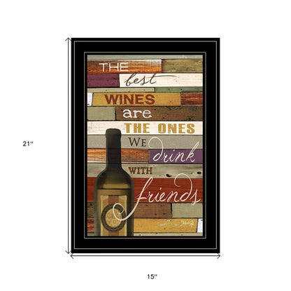 Wine With Friends Black Framed Print Wall Art HomeRoots