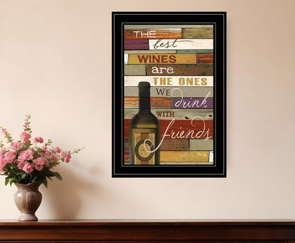Wine With Friends Black Framed Print Wall Art HomeRoots