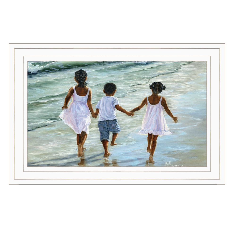 Family and Friends 2 White Framed Print Wall Art HomeRoots