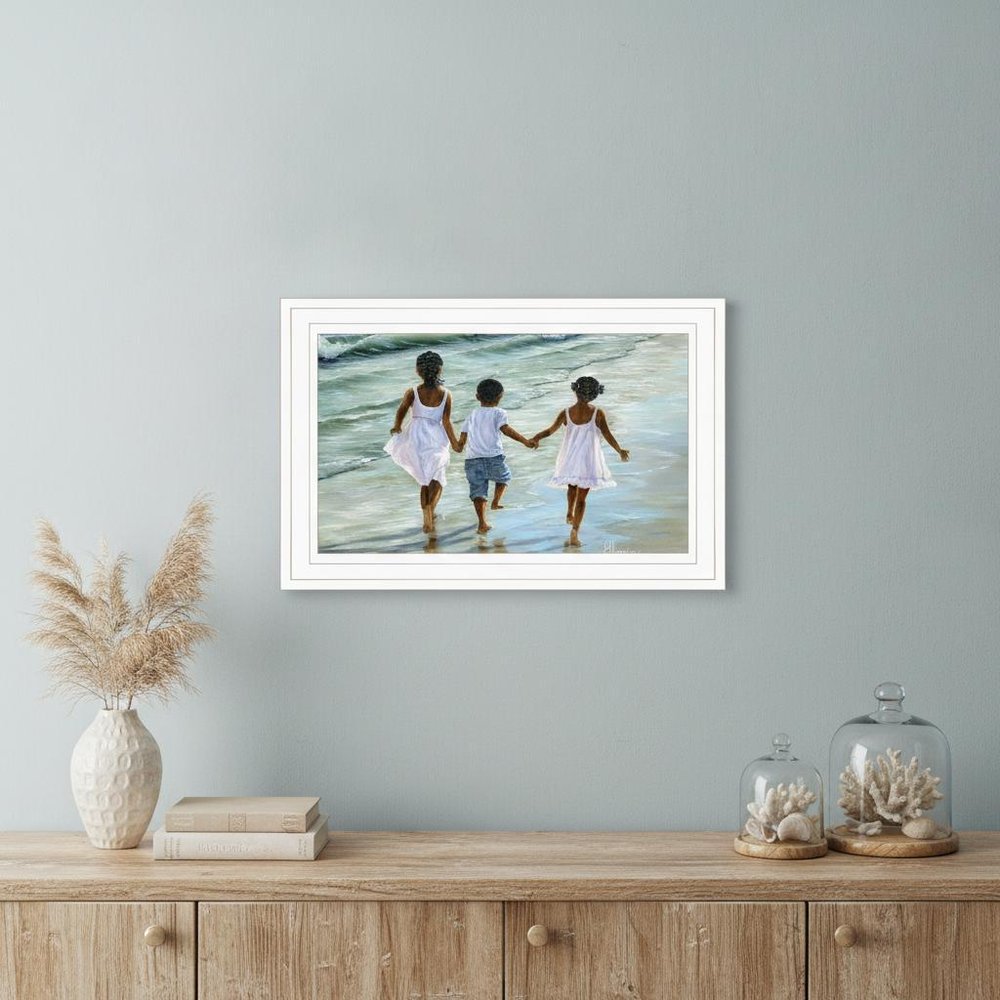 Family and Friends 2 White Framed Print Wall Art HomeRoots