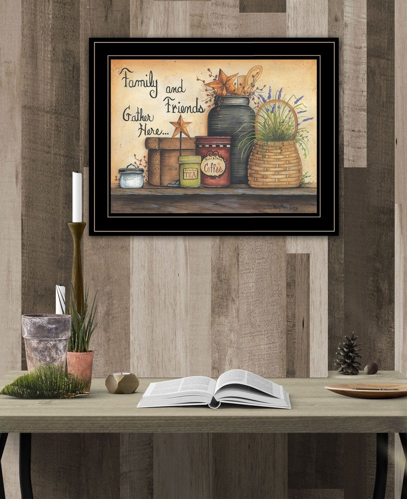 Family and Friends 4 Black Framed Print Wall Art HomeRoots