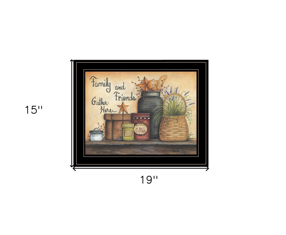 Family and Friends 4 Black Framed Print Wall Art HomeRoots