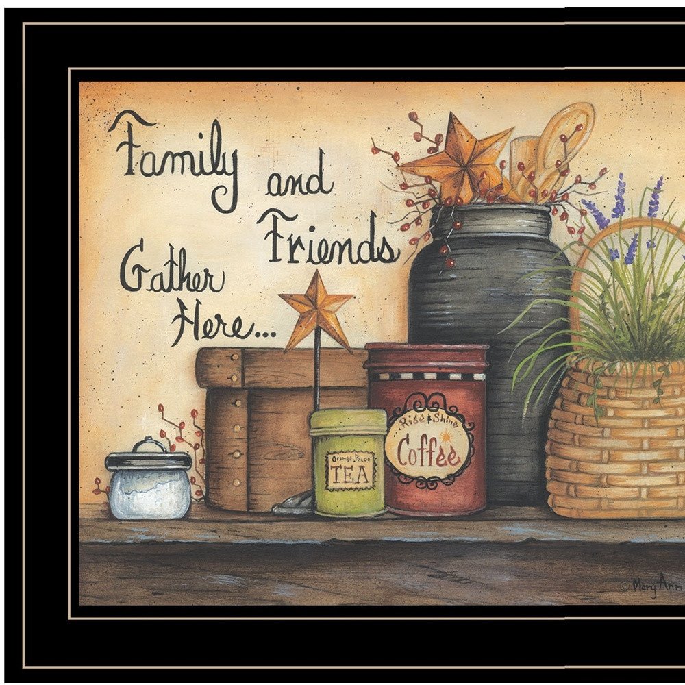 Family and Friends 4 Black Framed Print Wall Art HomeRoots