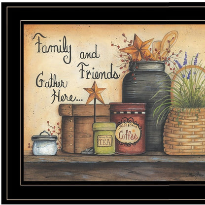 Family and Friends 4 Black Framed Print Wall Art HomeRoots