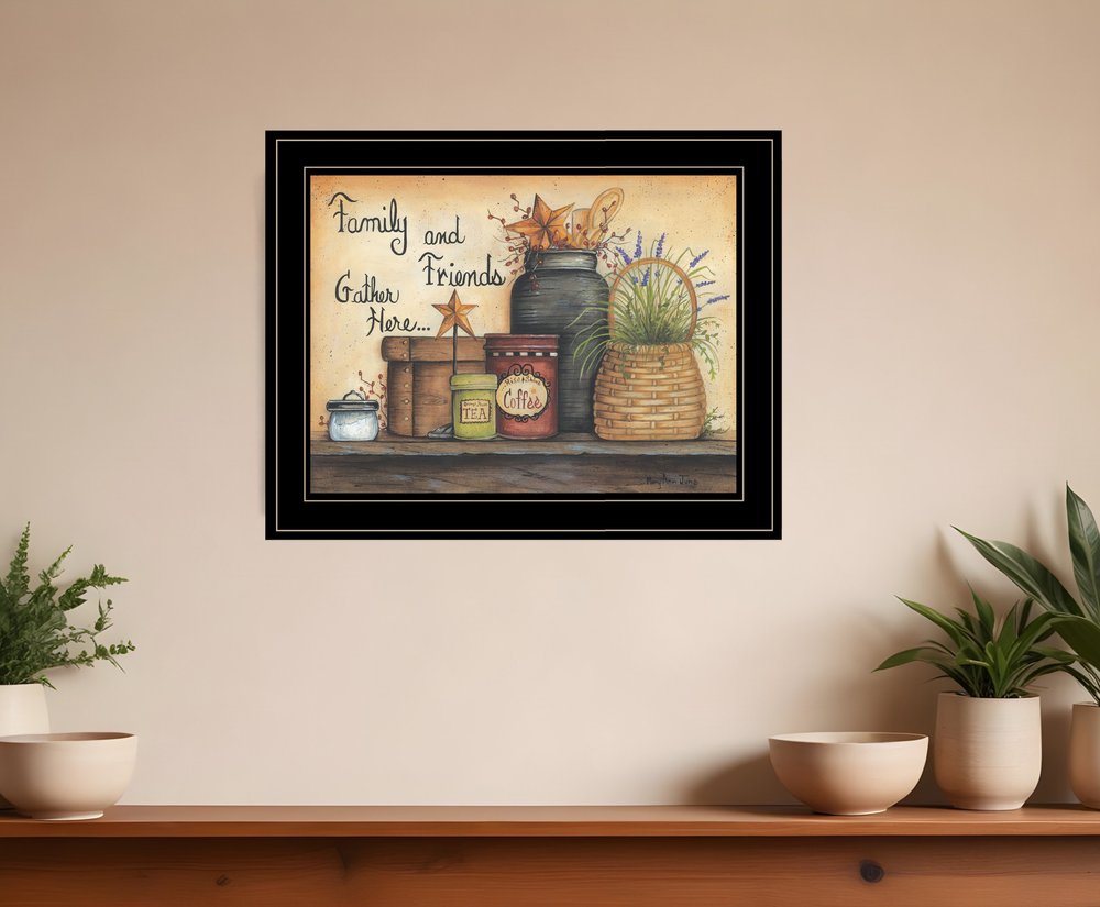 Family and Friends 4 Black Framed Print Wall Art HomeRoots