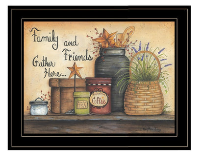Family and Friends 4 Black Framed Print Wall Art HomeRoots