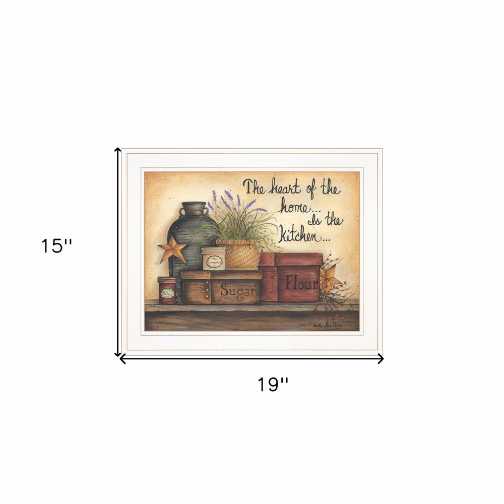 Heart of the Home 6 White Framed Print Kitchen Wall Art HomeRoots