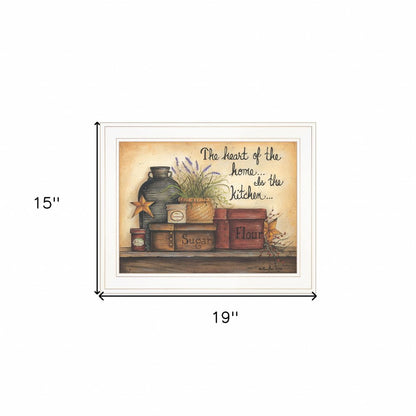 Heart of the Home 6 White Framed Print Kitchen Wall Art HomeRoots
