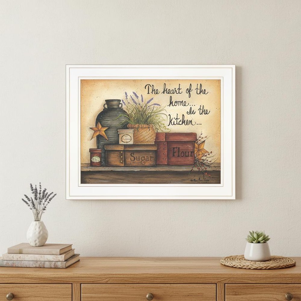 Heart of the Home 6 White Framed Print Kitchen Wall Art HomeRoots