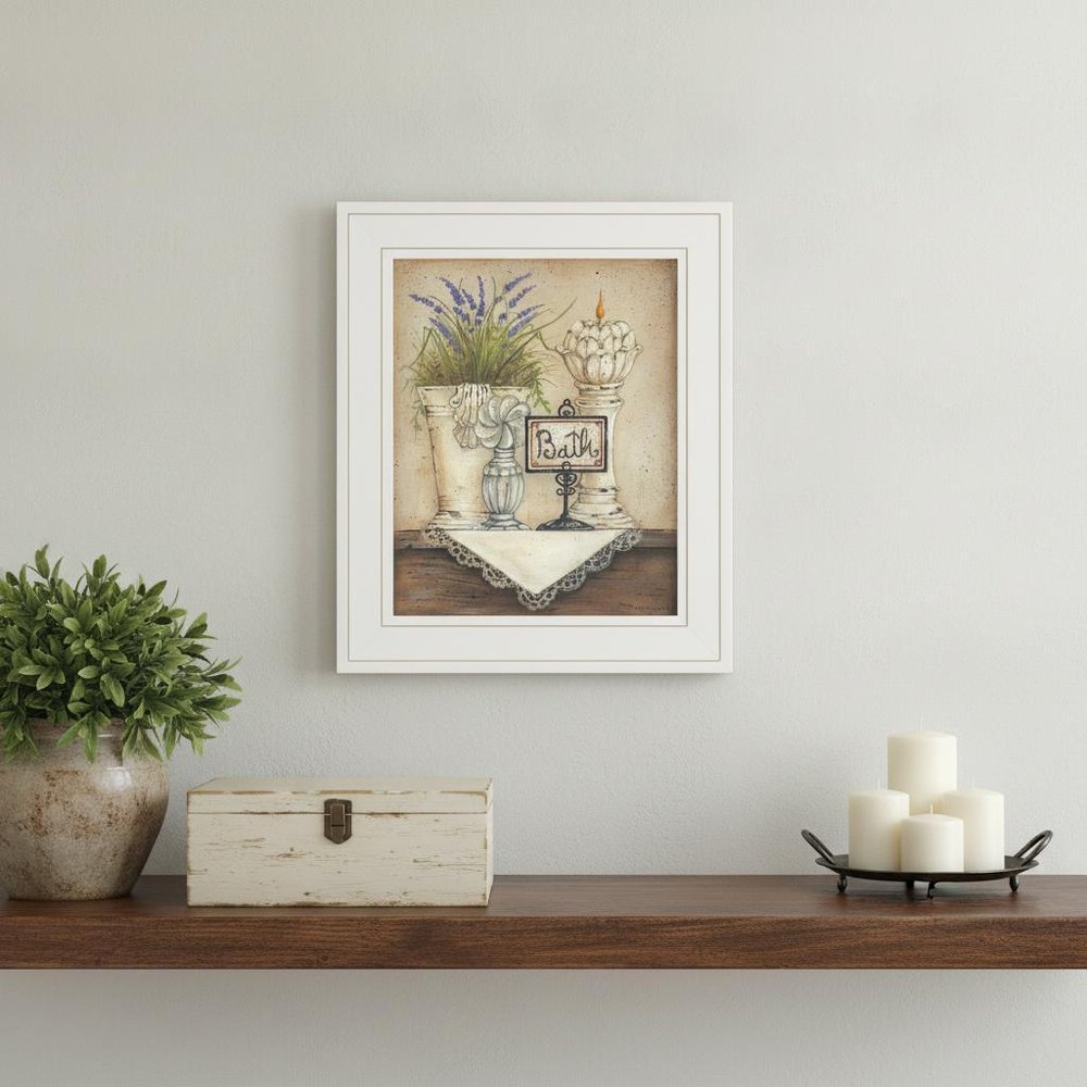 Bath Print 1 White Framed Print Bathroom Wall Art HomeRoots