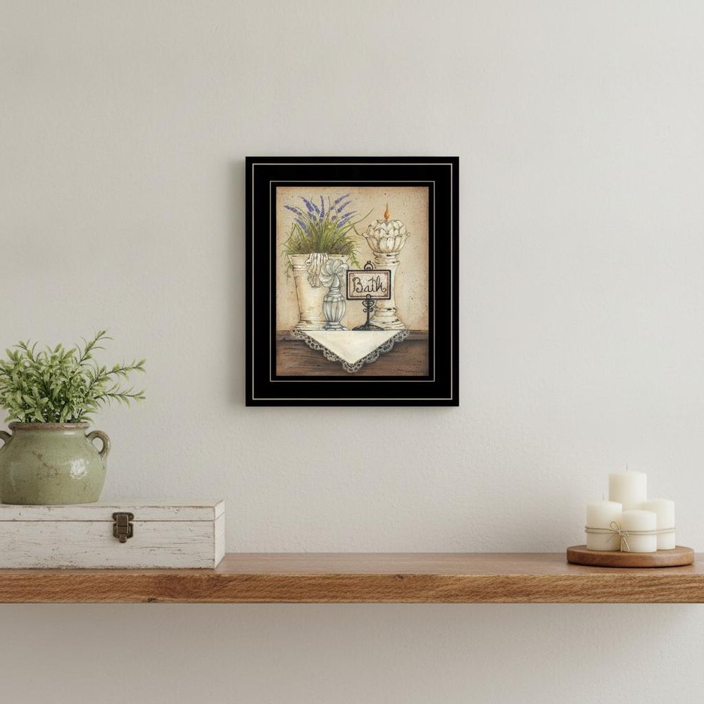 Bath Print 3 Black Framed Print Bathroom Wall Art HomeRoots