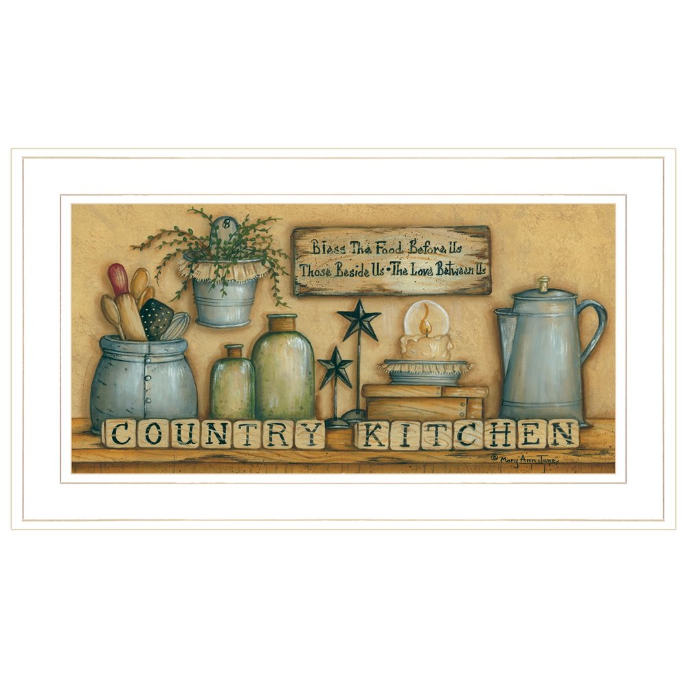 Country Kitchen 5 White Framed Print Kitchen Wall Art HomeRoots