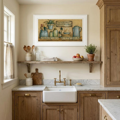 Country Kitchen 5 White Framed Print Kitchen Wall Art HomeRoots