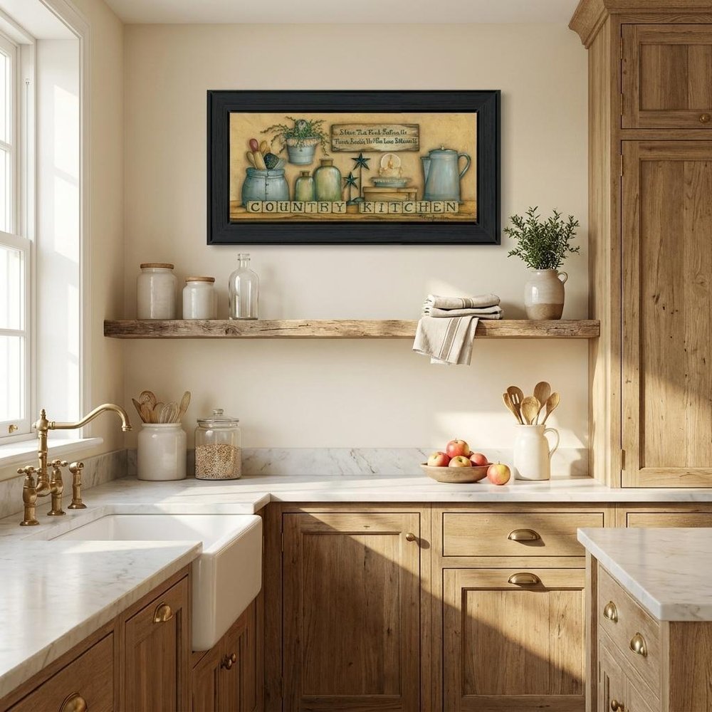 Country Kitchen 6 Black Framed Print Kitchen Wall Art HomeRoots