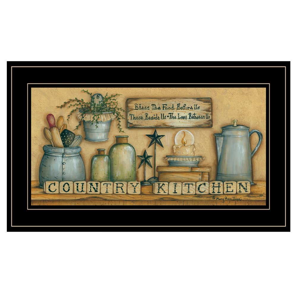 Country Kitchen 7 Black Framed Print Kitchen Wall Art HomeRoots