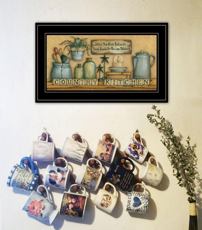 Country Kitchen 7 Black Framed Print Kitchen Wall Art HomeRoots