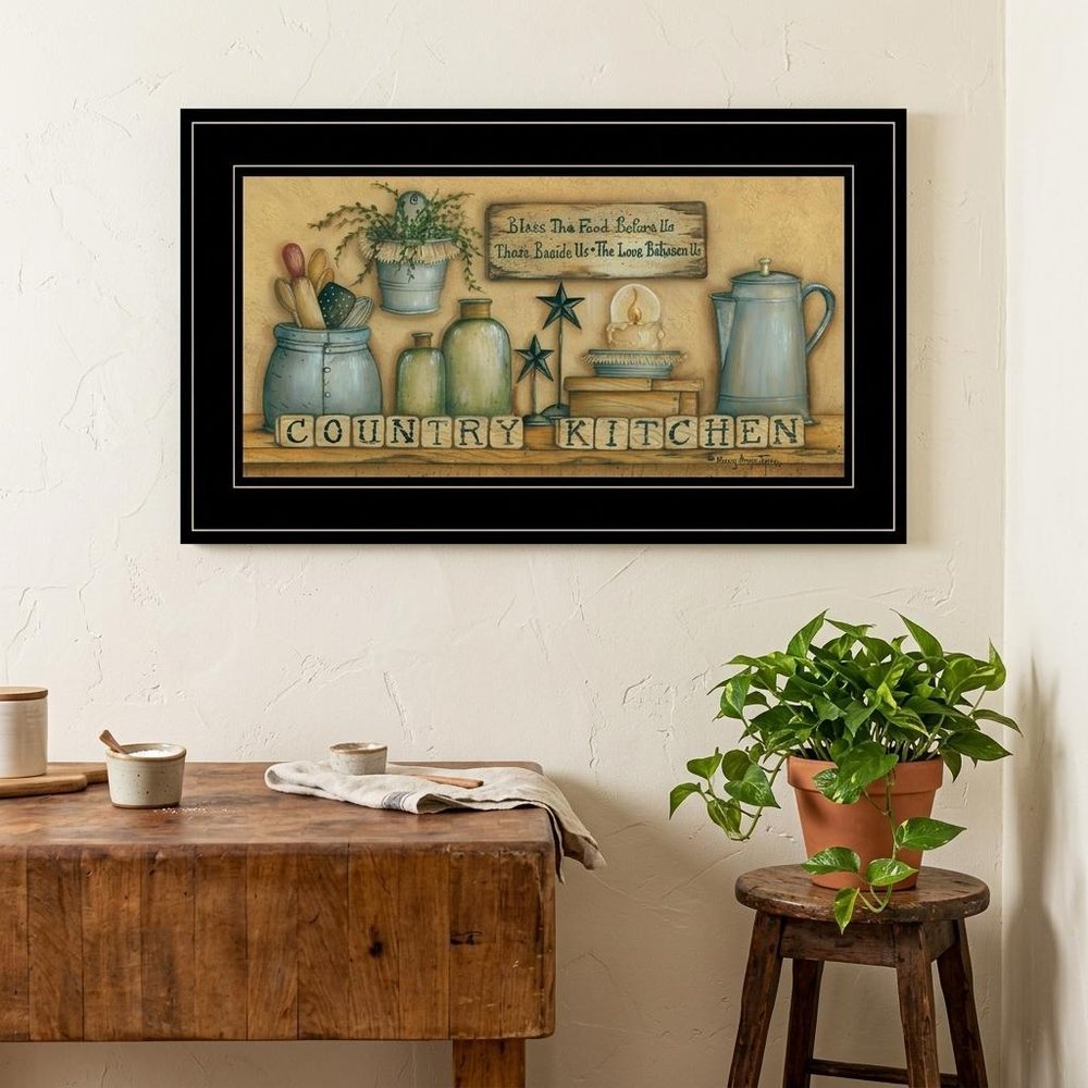 Country Kitchen 7 Black Framed Print Kitchen Wall Art HomeRoots