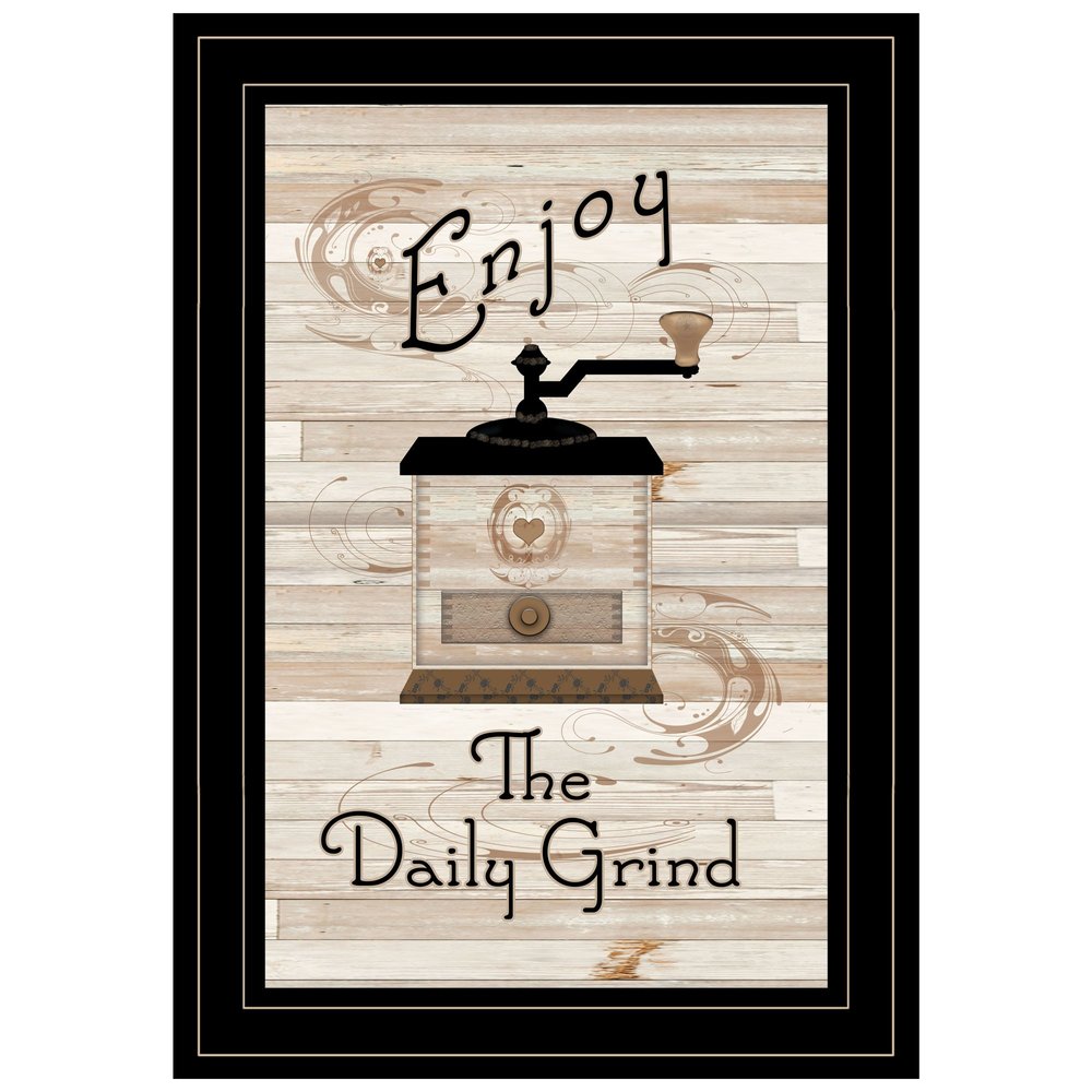Enjoy the Daily Grind 2 Black Framed Print Kitchen Wall Art HomeRoots