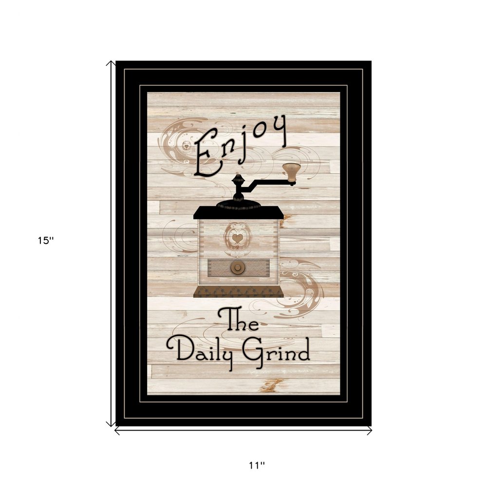 Enjoy the Daily Grind 2 Black Framed Print Kitchen Wall Art HomeRoots