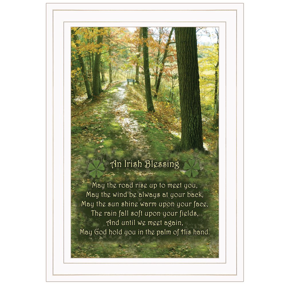 Irish Blessing 1 White Framed Print Wall Art HomeRoots