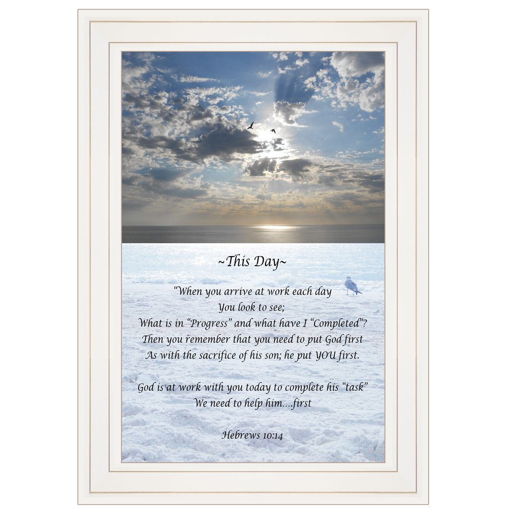 This Day 1 White Framed Print Wall Art HomeRoots