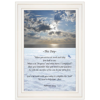 This Day 1 White Framed Print Wall Art HomeRoots