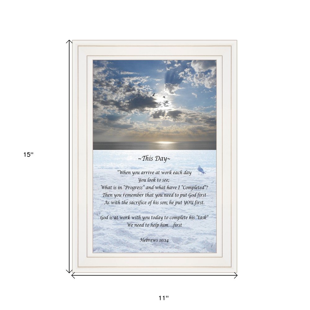 This Day 1 White Framed Print Wall Art HomeRoots