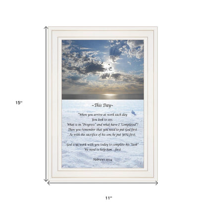 This Day 1 White Framed Print Wall Art HomeRoots