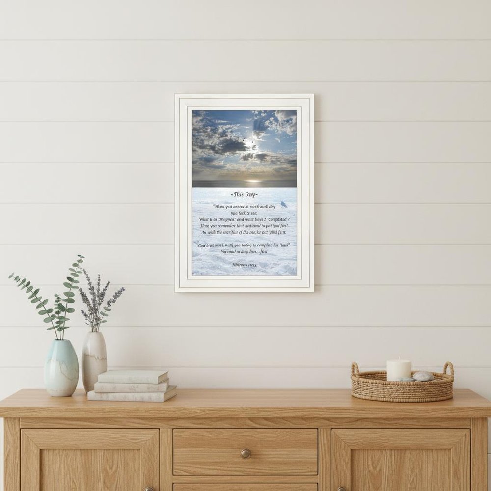 This Day 1 White Framed Print Wall Art HomeRoots