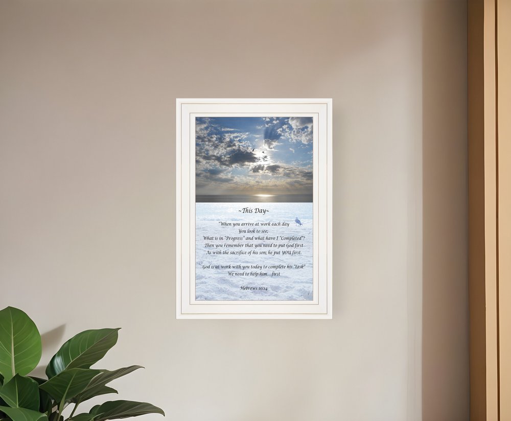 This Day 1 White Framed Print Wall Art HomeRoots