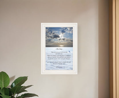 This Day 1 White Framed Print Wall Art HomeRoots