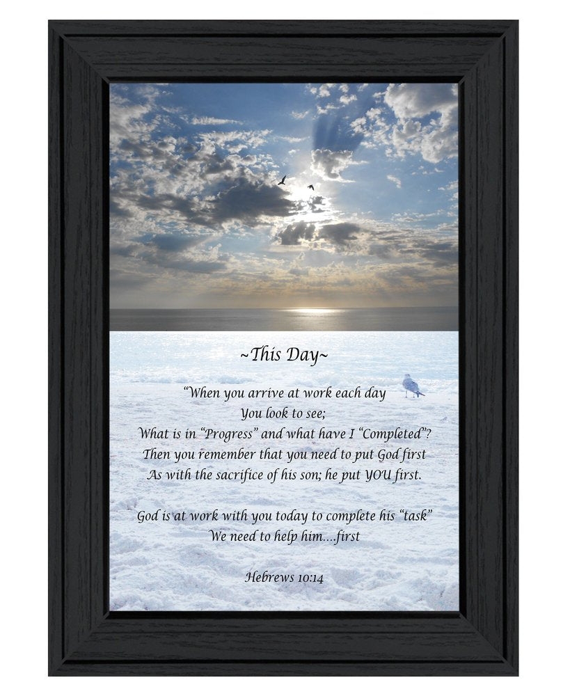 This Day 2 Black Framed Print Wall Art HomeRoots