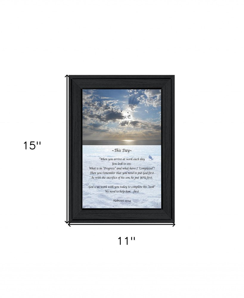 This Day 2 Black Framed Print Wall Art HomeRoots