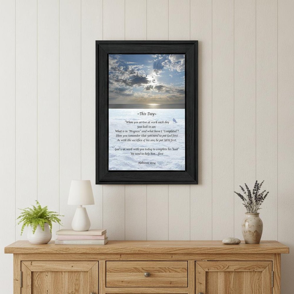 This Day 2 Black Framed Print Wall Art HomeRoots