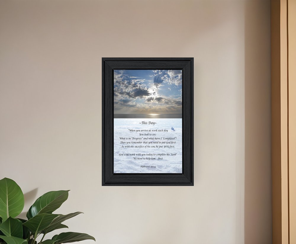 This Day 2 Black Framed Print Wall Art HomeRoots