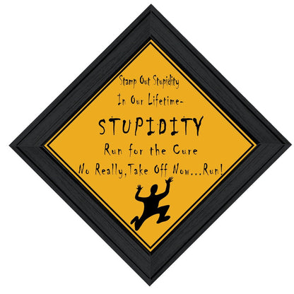 Stupidity Black Framed Print Wall Art HomeRoots