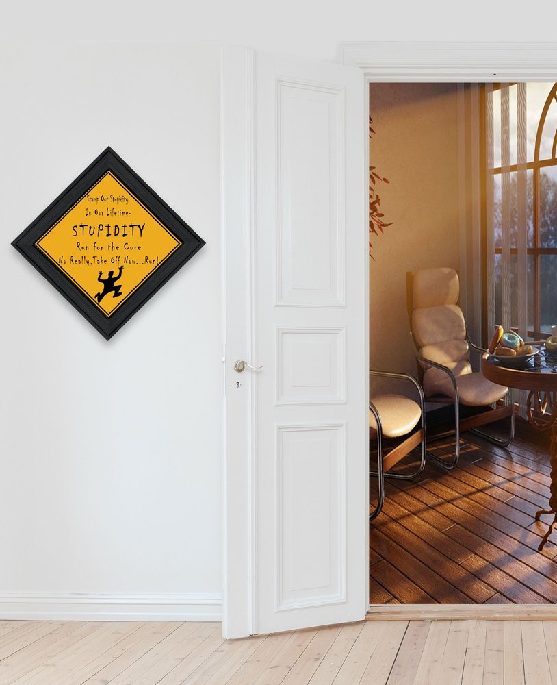 Stupidity Black Framed Print Wall Art HomeRoots