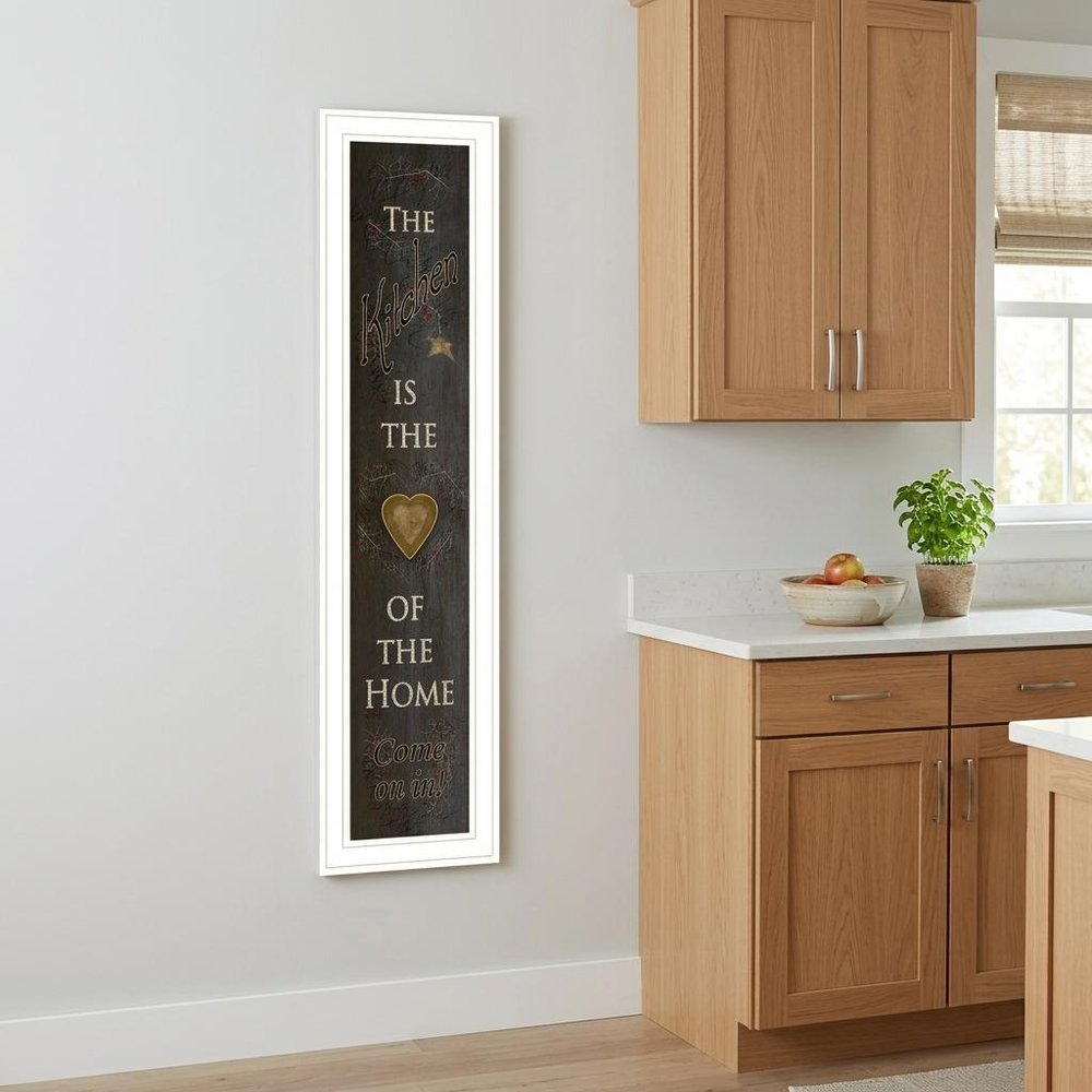 Kitchen is the Heart of the Home 19 White Framed Print Kitchen Wall Art HomeRoots