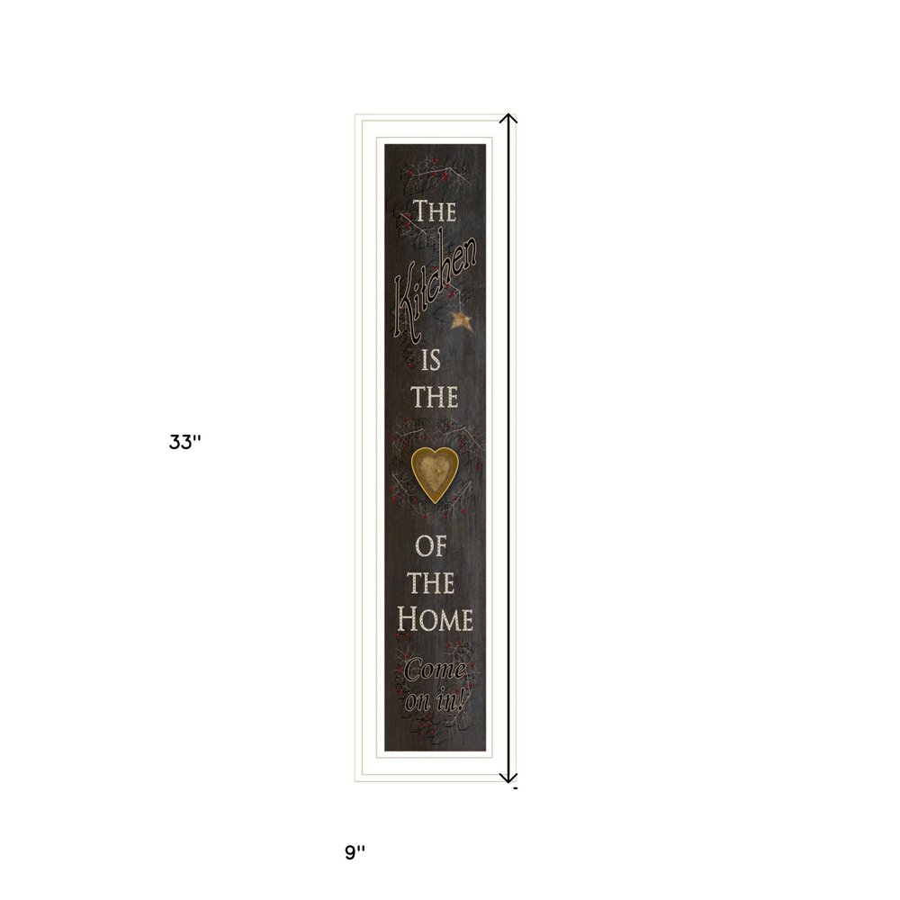 Kitchen is the Heart of the Home 19 White Framed Print Kitchen Wall Art HomeRoots
