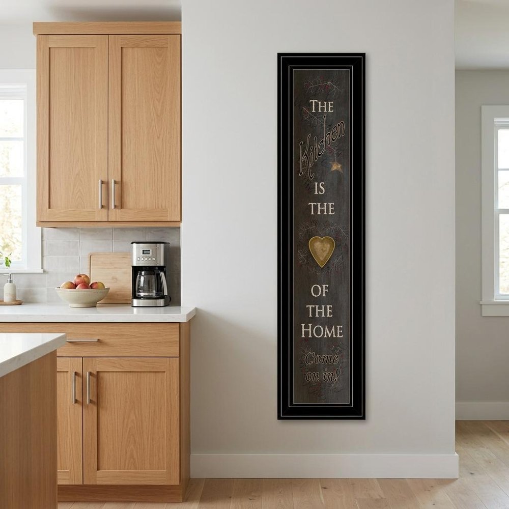 Kitchen is the Heart of the Home 20 Black Framed Print Kitchen Wall Art HomeRoots