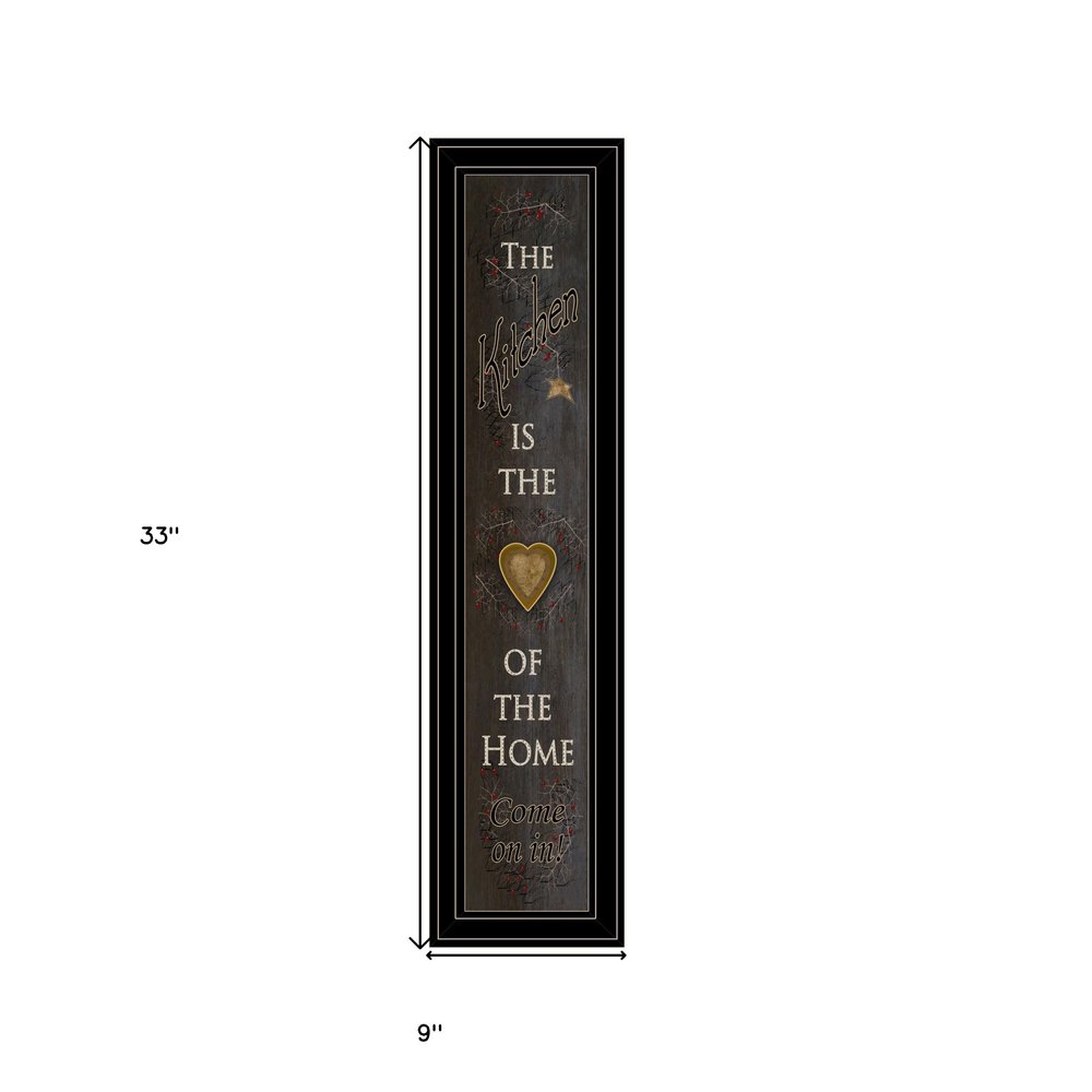 Kitchen is the Heart of the Home 20 Black Framed Print Kitchen Wall Art HomeRoots